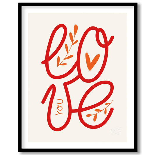 Love You Hand Lettering