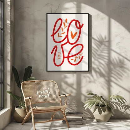 Love You Hand Lettering