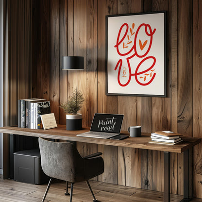 Love You Hand Lettering