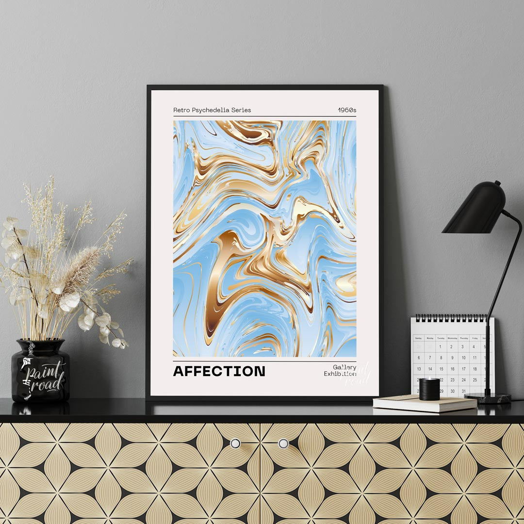 Blue Gold Marble Affection