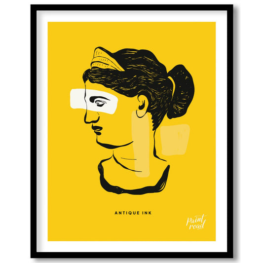 Antique Ink Greek Head