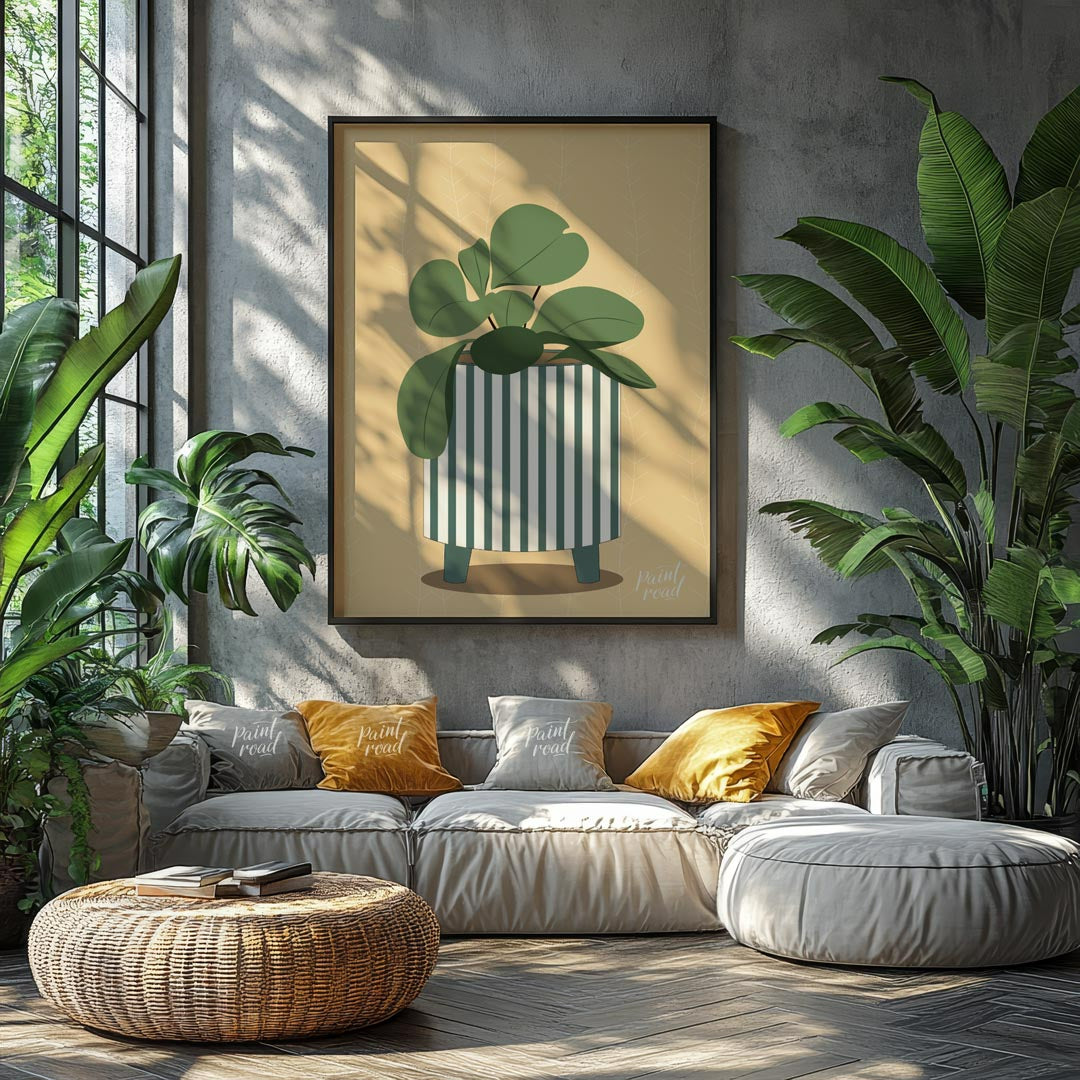 Striped Pot Money Plant