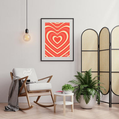 Retro Heart Wave