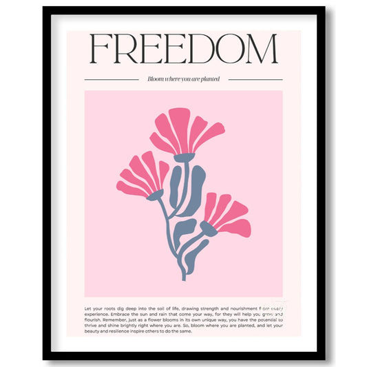 Pink & Blue Floral Freedom