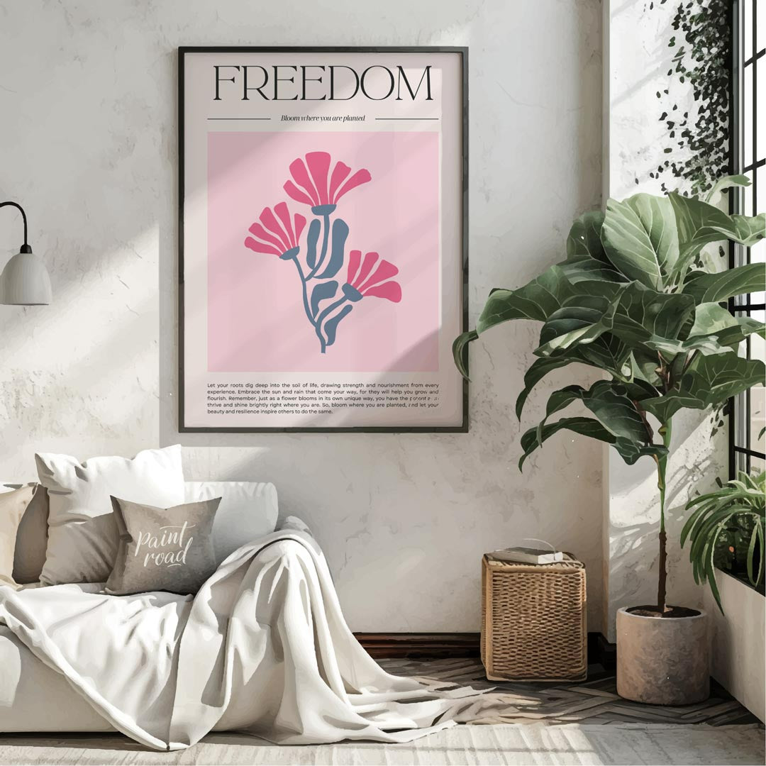 Pink & Blue Floral Freedom