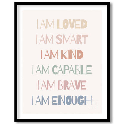 I Am Affirmation Poster