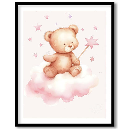 Magical Teddy on Starry Cloud