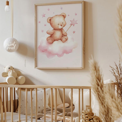 Magical Teddy on Starry Cloud