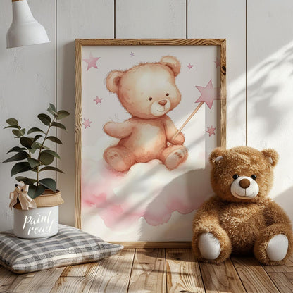Magical Teddy on Starry Cloud