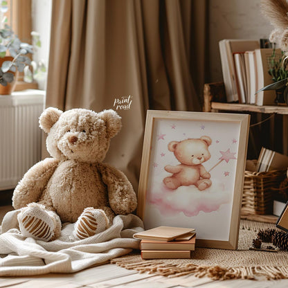 Magical Teddy on Starry Cloud