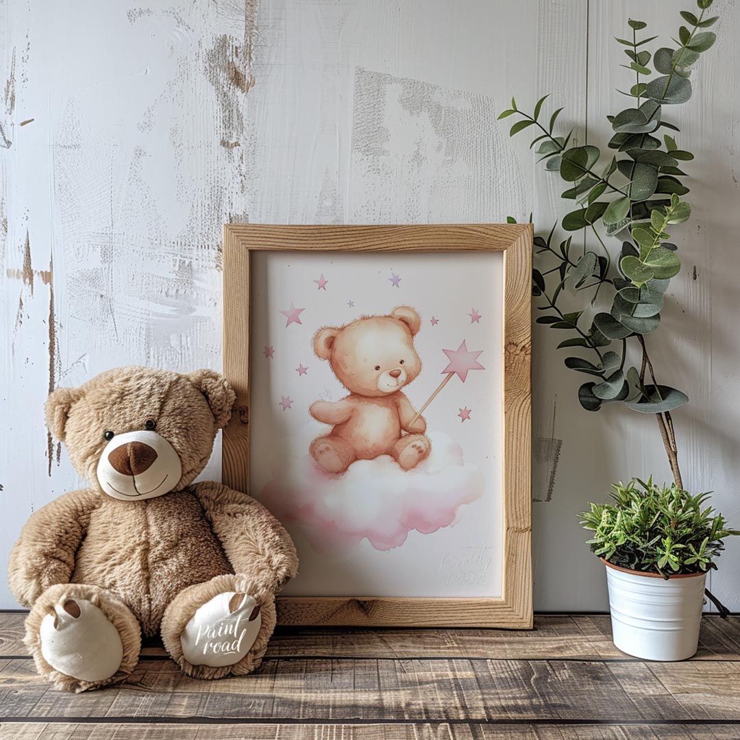 Magical Teddy on Starry Cloud