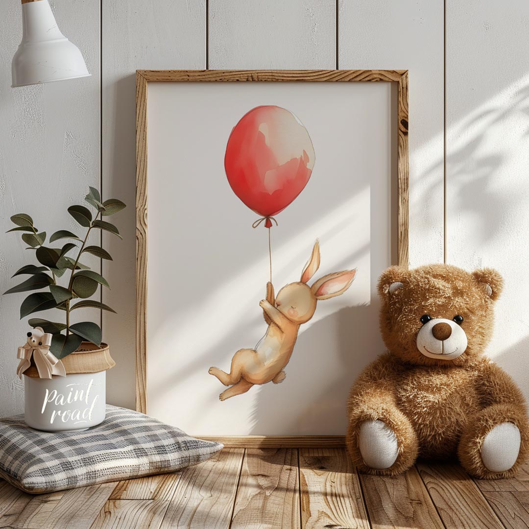 Bunny in a Red Balloon