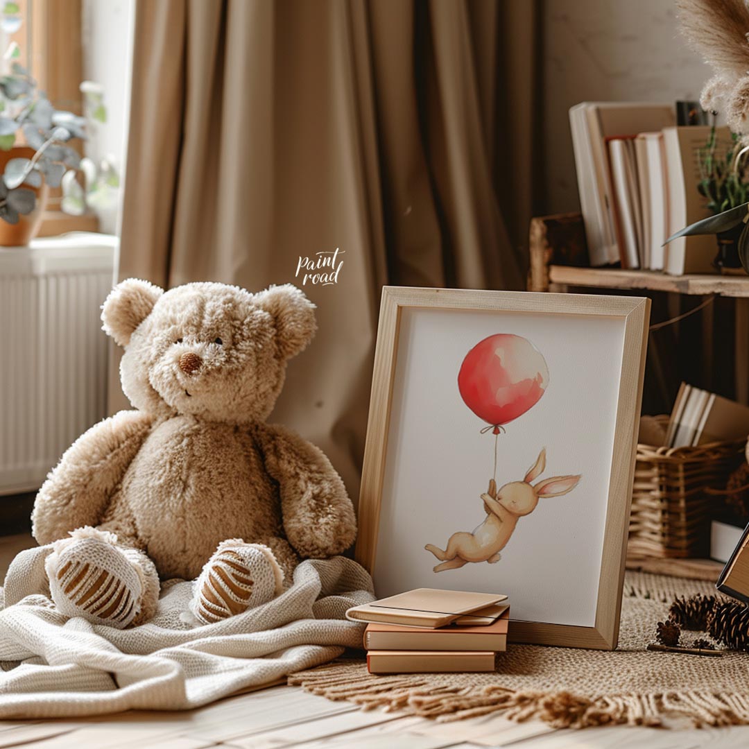 Bunny in a Red Balloon