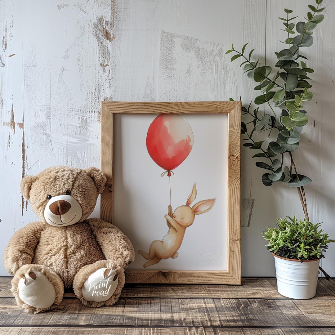 Bunny in a Red Balloon