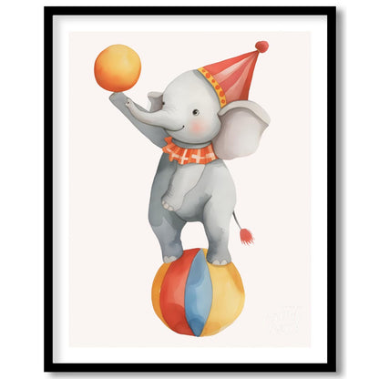 Circus Elephant Balancing Act