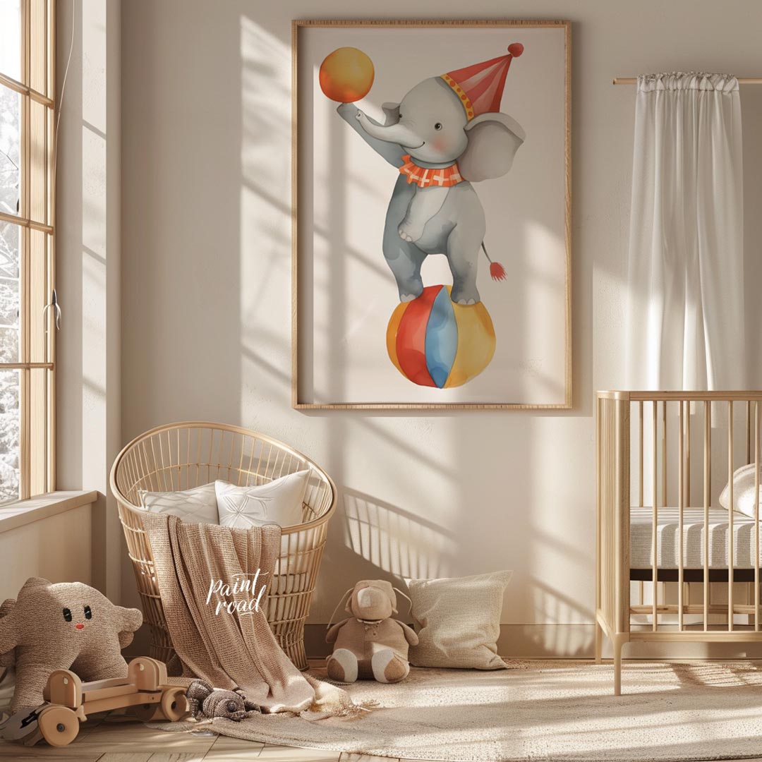 Circus Elephant Balancing Act