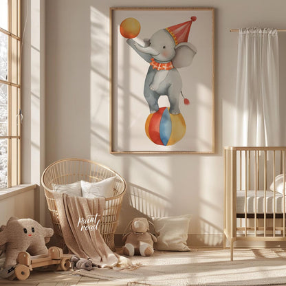 Circus Elephant Balancing Act