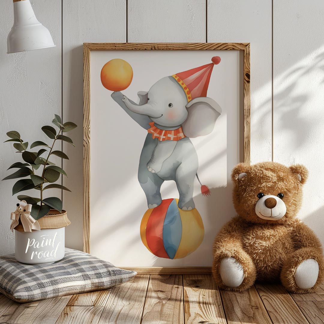 Circus Elephant Balancing Act