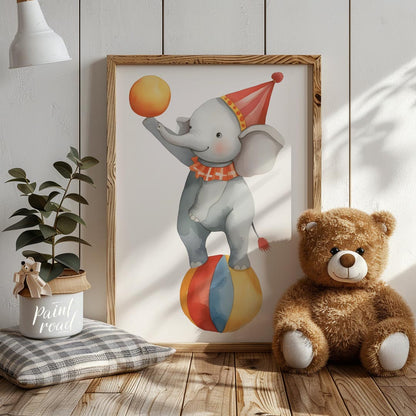 Circus Elephant Balancing Act