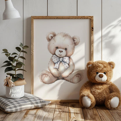 Classic Teddy Bear with Bow
