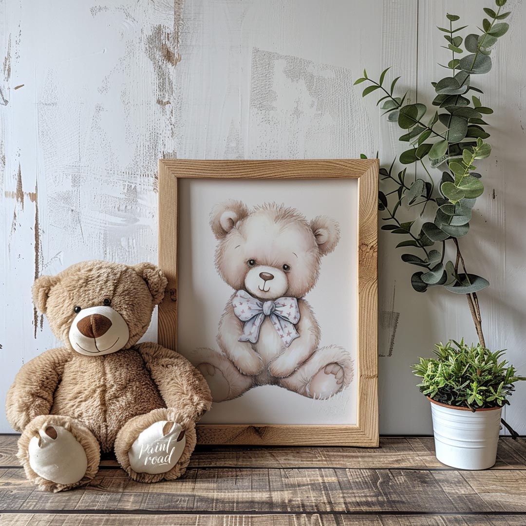 Classic Teddy Bear with Bow
