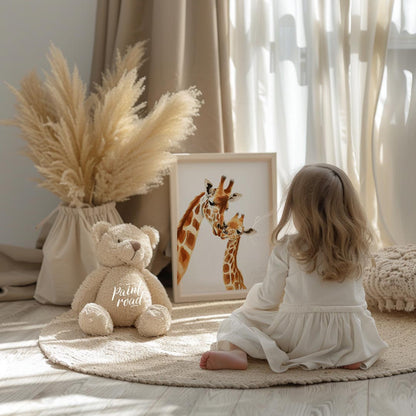 Mother and Baby Giraffe Love