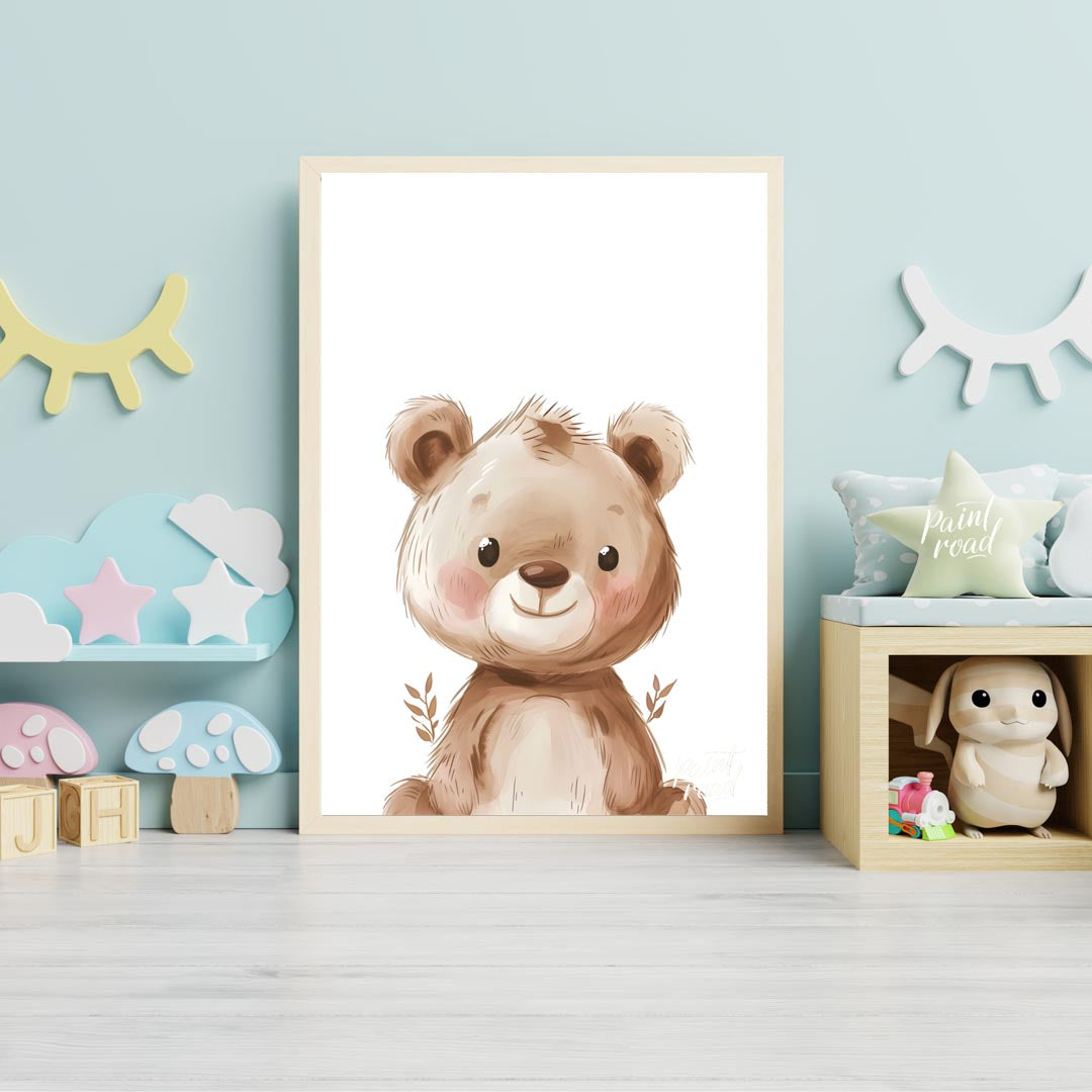 Cozy Woodland Bear Portrait