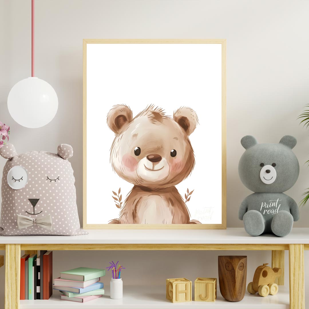 Cozy Woodland Bear Portrait
