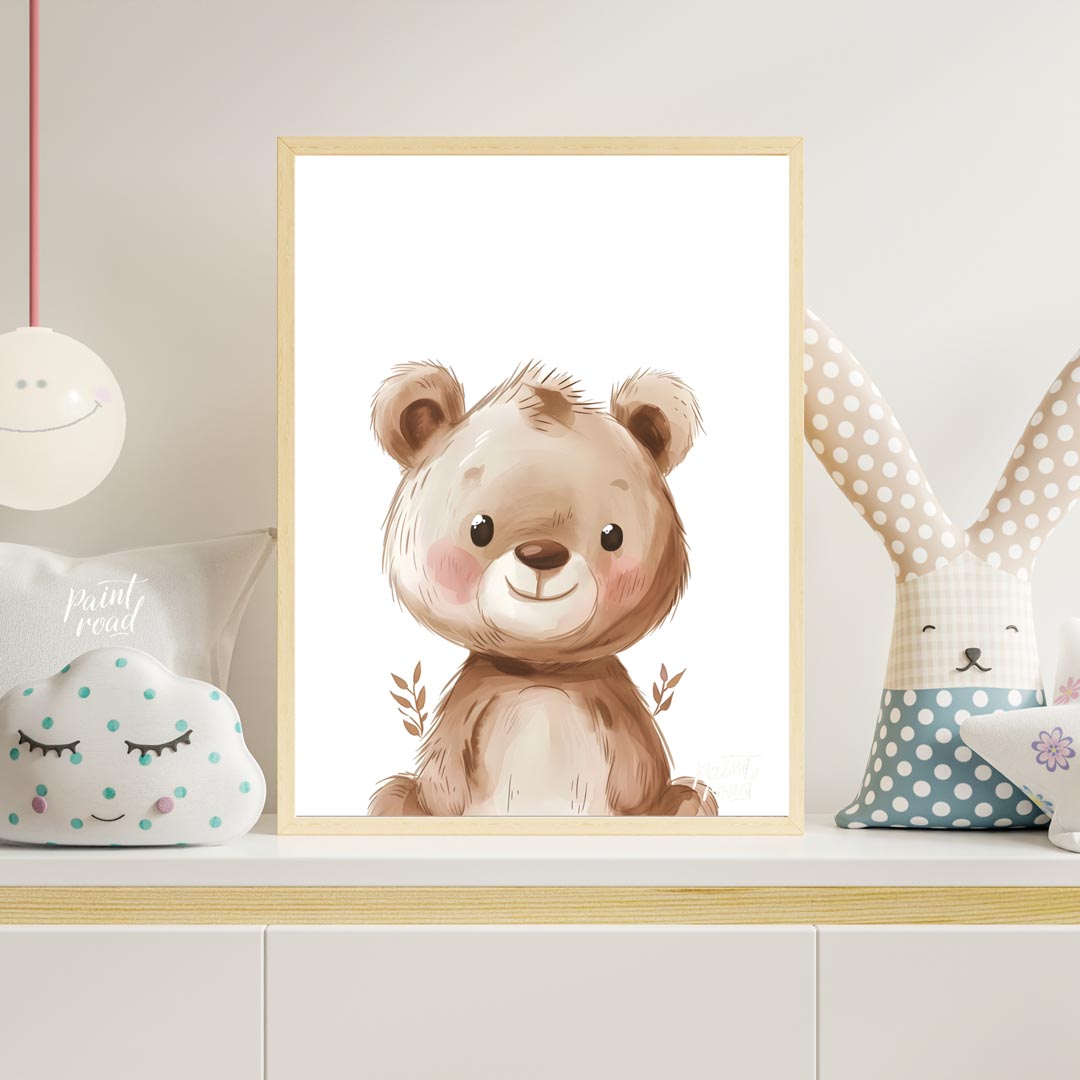 Cozy Woodland Bear Portrait