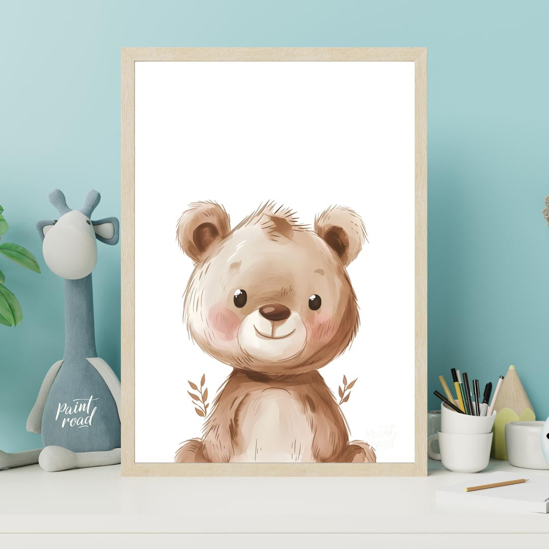 Cozy Woodland Bear Portrait