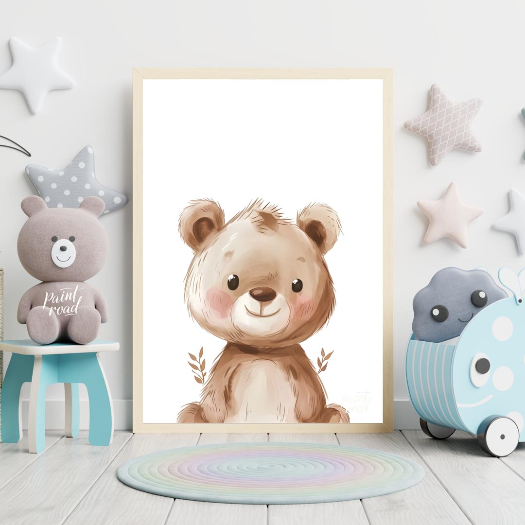 Cozy Woodland Bear Portrait