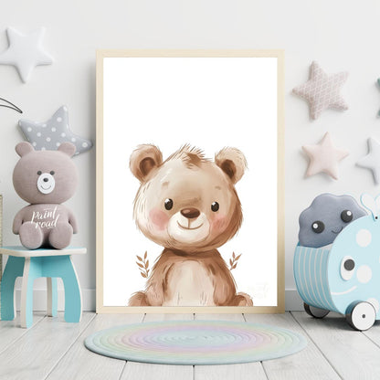 Cozy Woodland Bear Portrait