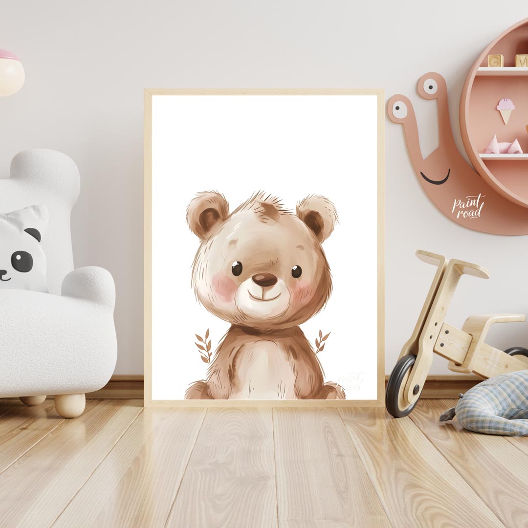 Cozy Woodland Bear Portrait