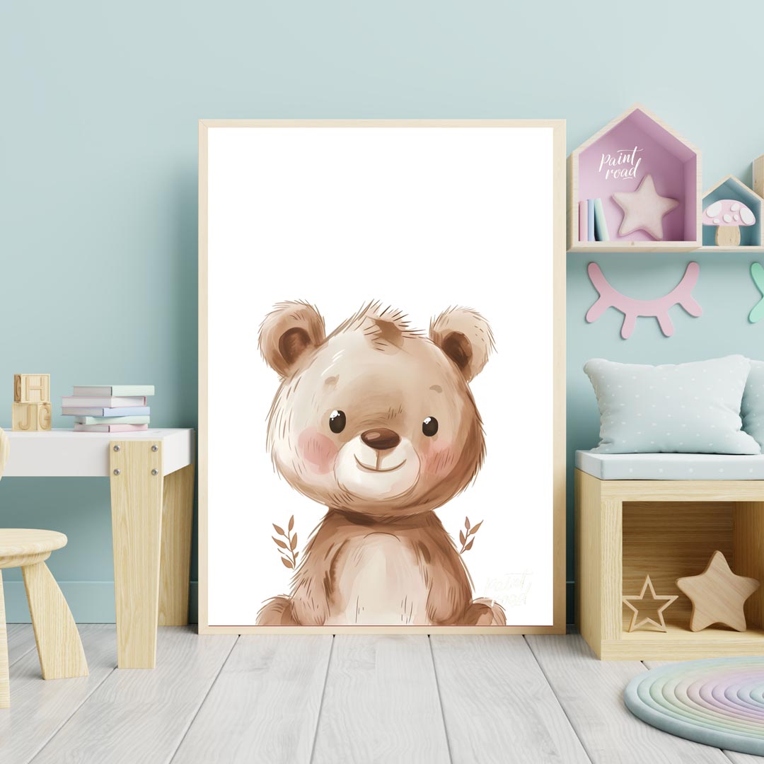Cozy Woodland Bear Portrait