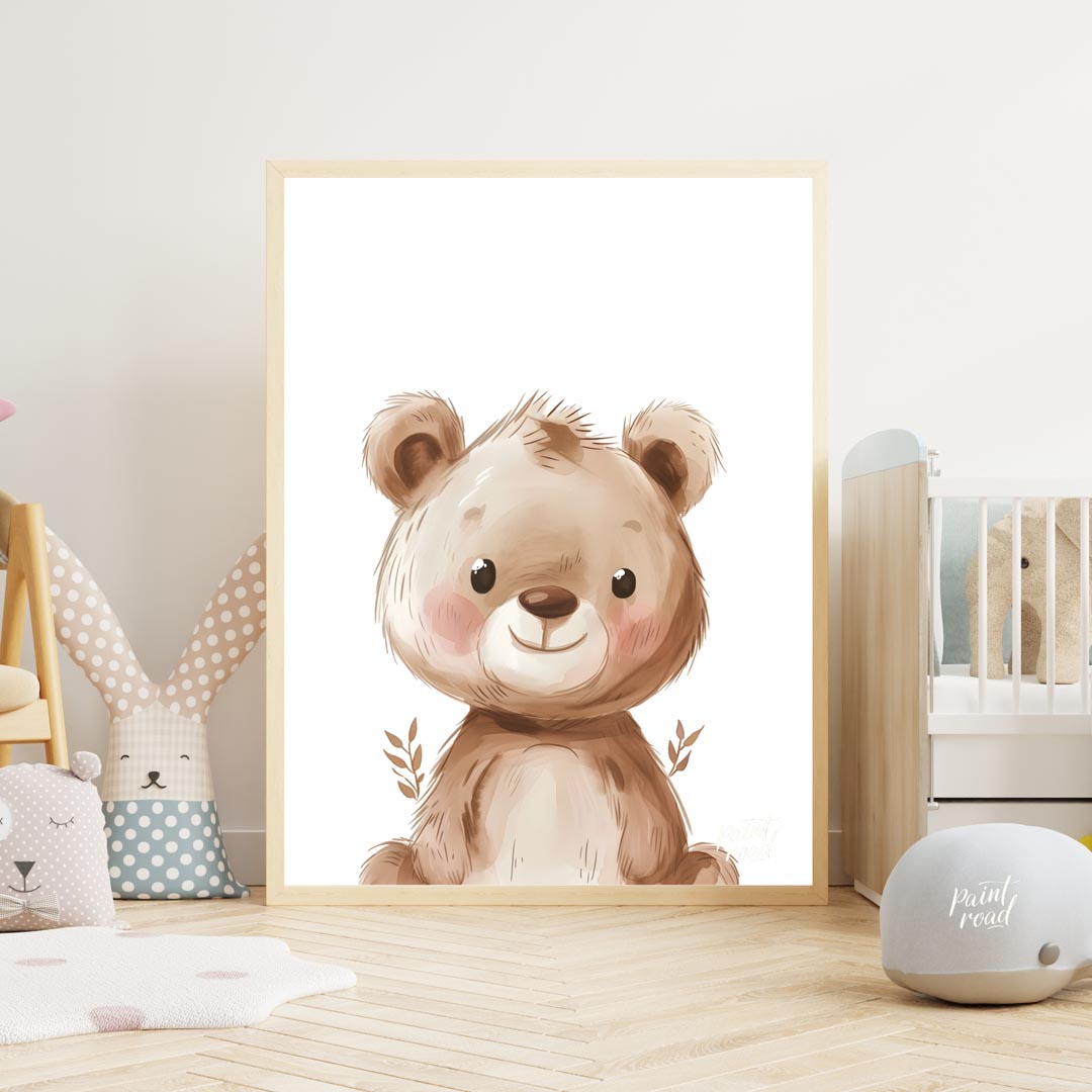 Cozy Woodland Bear Portrait