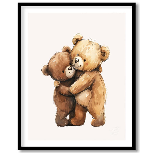 Hugging Teddy Bear Friends