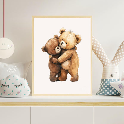 Hugging Teddy Bear Friends