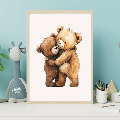 Hugging Teddy Bear Friends