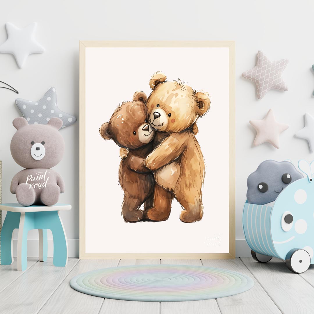 Hugging Teddy Bear Friends