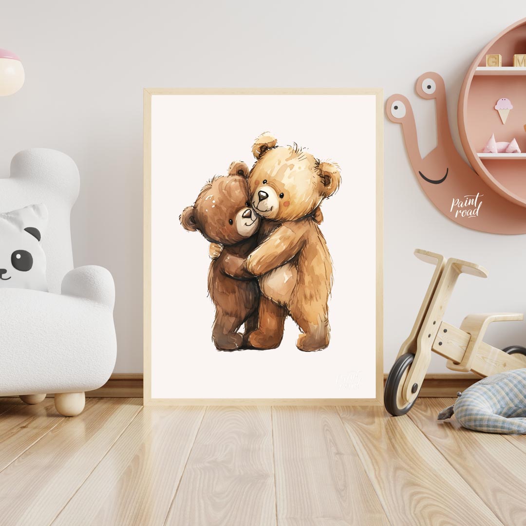 Hugging Teddy Bear Friends