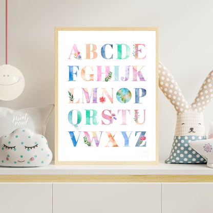 Floral Watercolor Alphabet