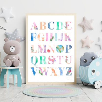Floral Watercolor Alphabet