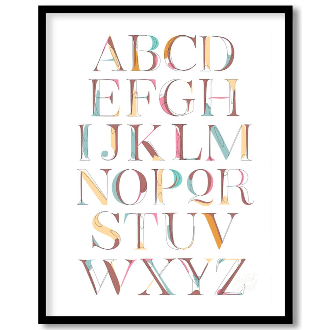 Modern Line Art Alphabet