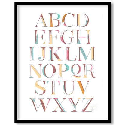 Modern Line Art Alphabet