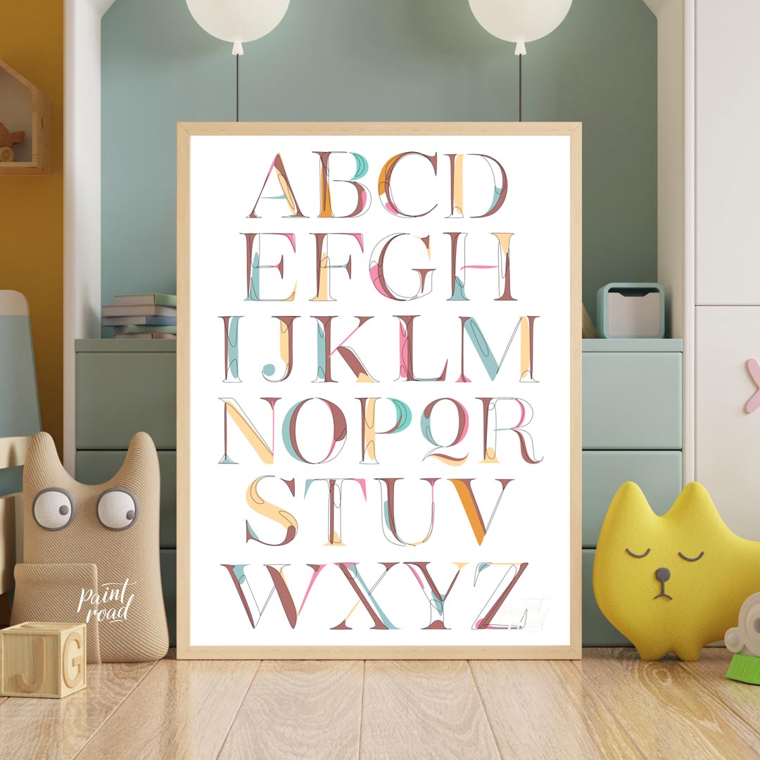 Modern Line Art Alphabet
