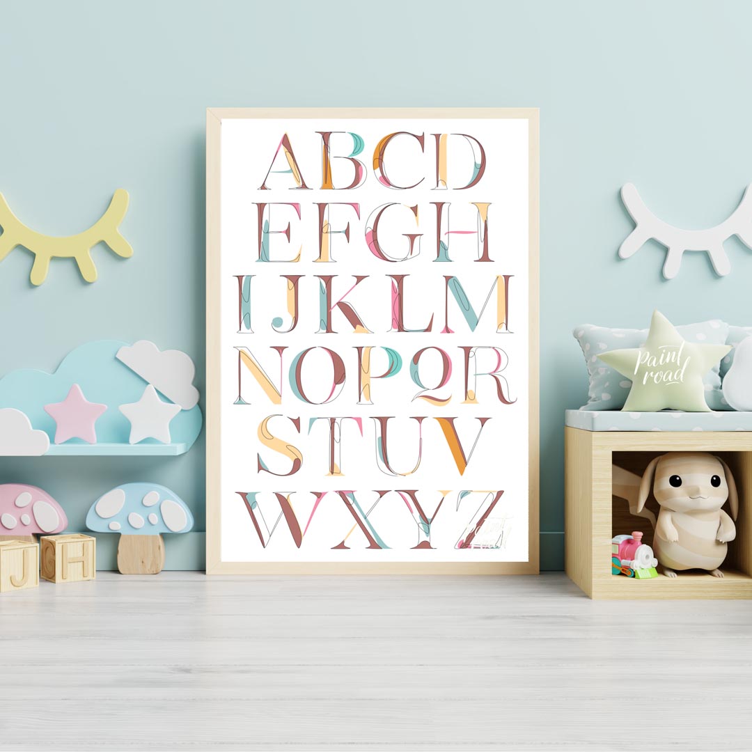 Modern Line Art Alphabet