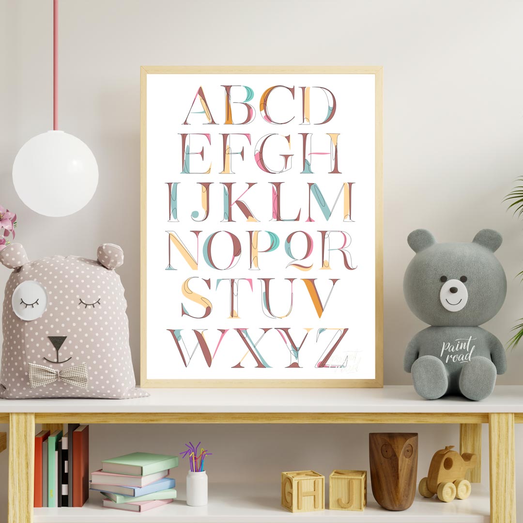 Modern Line Art Alphabet