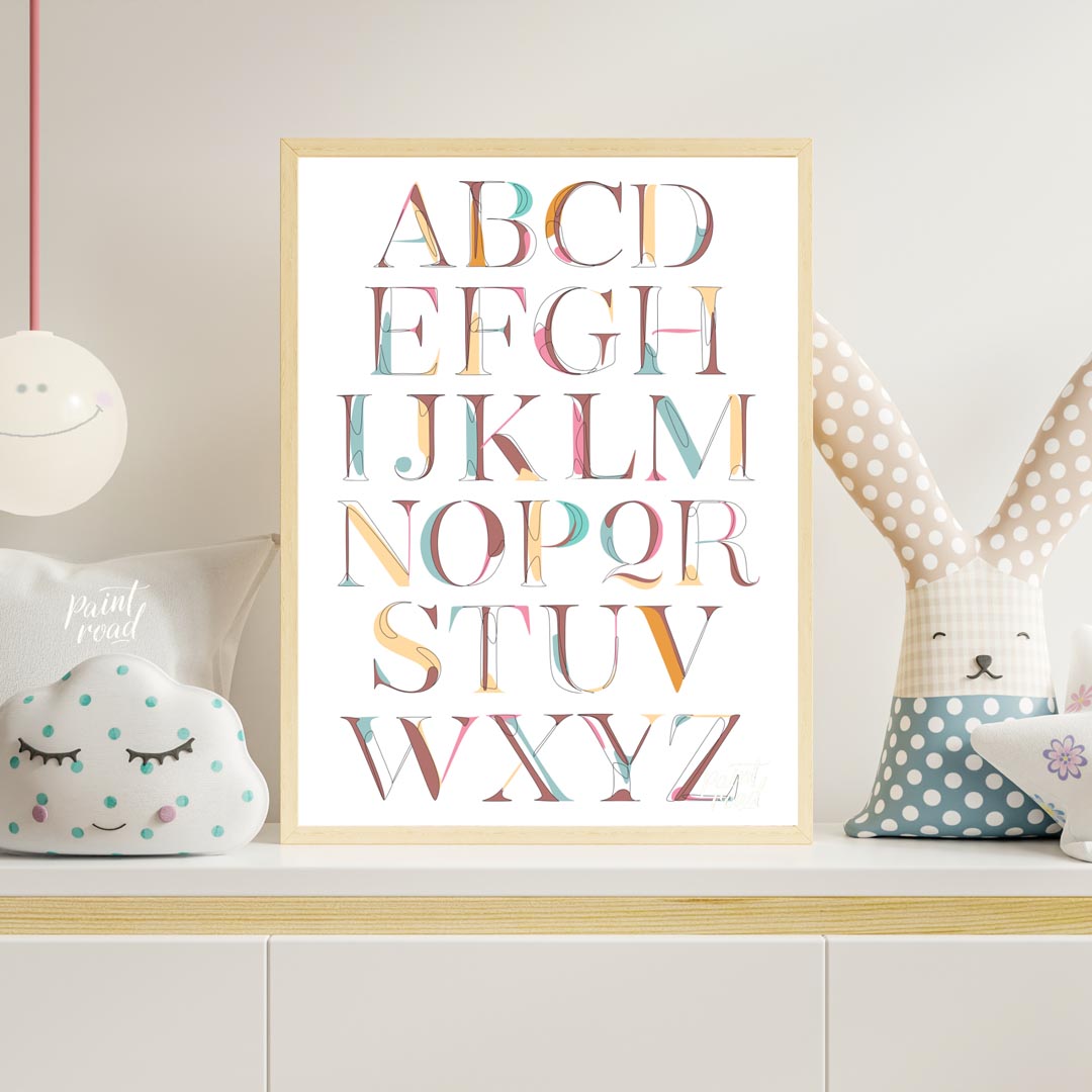 Modern Line Art Alphabet