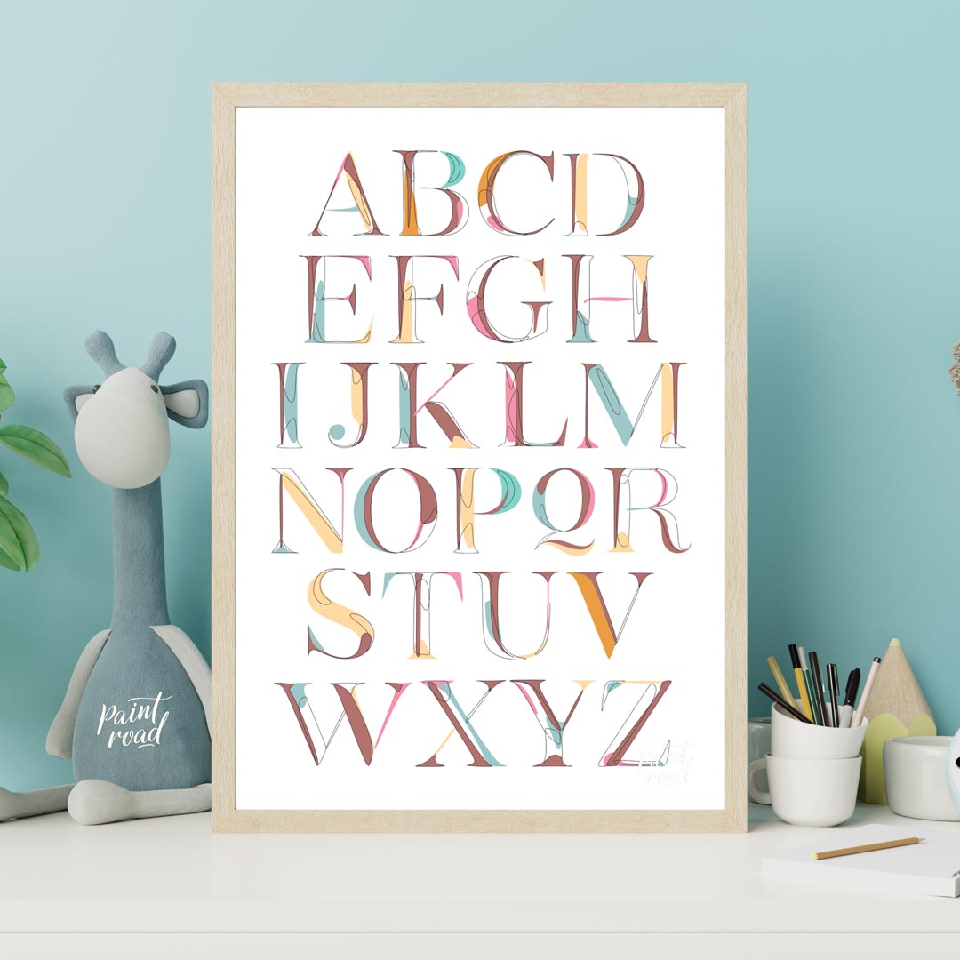 Modern Line Art Alphabet