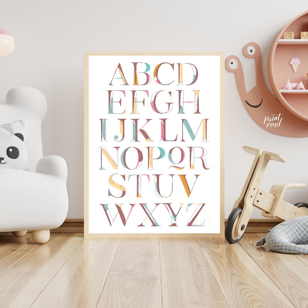 Modern Line Art Alphabet